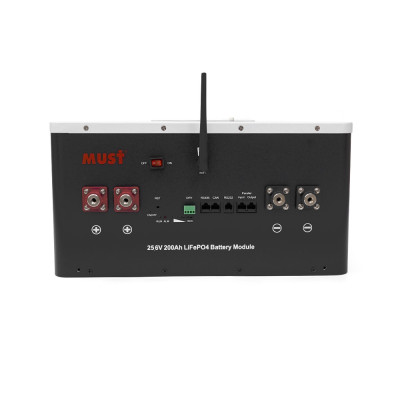 Акумуляторна батарея Must LiFePO4 LP16-24200 25.6V 200Ah, 5,12kWh, BMS100A@8S, CAN2.0/RS232/RS485, 6000 cycles, 486x442x250,44kg