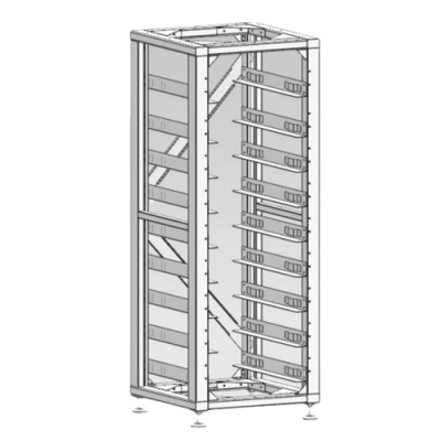 Стандартная стойка 19 дюймов, (8 шт.) 3U-LRACK Deye