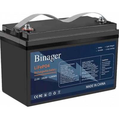 Аккумуляторная батарея HS-12,8V100Ah Binager (LiFePO4 12,8V 100Ah 1280Wh)