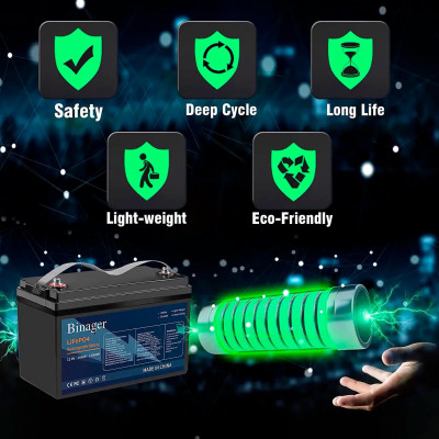 Аккумуляторная батарея HS-12,8V100Ah Binager (LiFePO4 12,8V 100Ah 1280Wh)