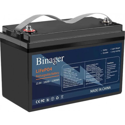 Аккумуляторная батарея HS-12,8V100Ah Binager (LiFePO4 12,8V 100Ah 1280Wh)