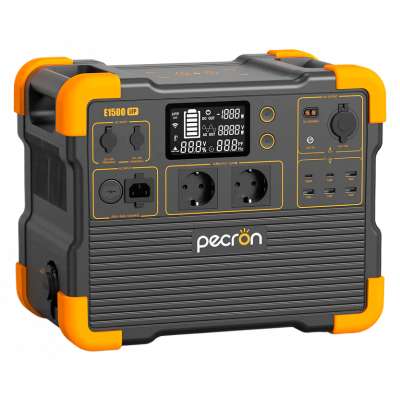 Зарядна станція Pecron E1500LFP - 1536Wh/AC 2200W/100W 1xPD/4xUSB/1xCar/Qi/UPS/MPPT
