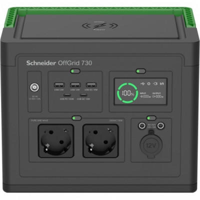 Портативна електростанція Schneider Electric OffGrid Portable Power Station 730, 700 Вт, 738 Вт/год, Wireless Charge (PPS730-GR) Портативна електростанція Schneider Electric OffGrid Portable Power Station 730, 700 Вт, 738 Вт/год, Wireless Charge (PPS730-GR)