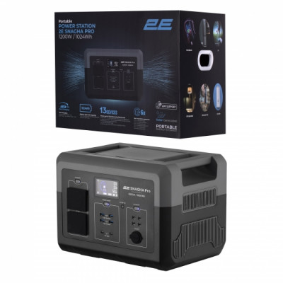 Портативна електростанція 2Е Snagha PRO, 1200 Вт, 1024 Вт/год, WiFi/BT, швидка зарядка (2E-PPS1210-PRO) Портативна електростанція 2Е Snagha PRO, 1200 Вт, 1024 Вт/год, WiFi/BT, швидка зарядка (2E-PPS1210-PRO)