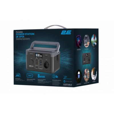 Портативна електростанція 2Е Diya, 300 Вт, 320 Вт/год, швидка зарядка (2E-PPS03032)