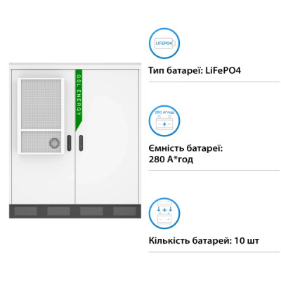 Система збереження енергії GSL-BESS-143 512V 280Ah 143kWh LiFePO4 Fire Extinguisher Air Conditioner (GSL-BESS-143)
