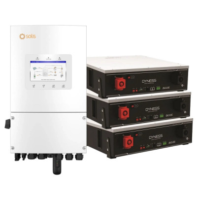 Система зберігання енергії Solis S6-EH1P8K-L-PLUS-LDY15.36K1-LFP 8kW 15.36kWh 3BAT LiFePO4 6000 циклів