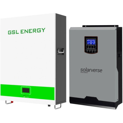 Система зберігання енергії Solarverse SV3024A-1GS5.12K-LFP 3kW 5.12kWh 1BAT LiFePO4 6500 циклів