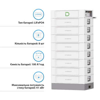Блок батарей Dyness STACK100-8 8xS51100 40.96kW 409.6V 100Ah LiFePO4 SBDU100 (STACK100-8-40.96kW)