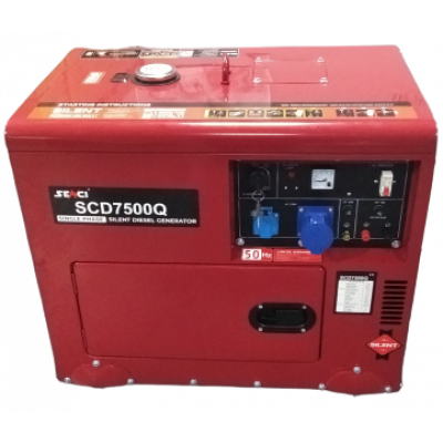 Дизельный SCD 7500Q генератор SENCI max 5.5 кВт в шумозащитном кожухе