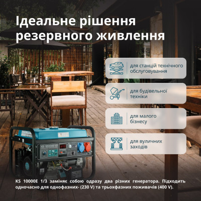 Бензиновый генератор Könner & Söhnen KS 10000E 1/3 Бензиновый генератор Könner & Söhnen KS 10000E 1/3