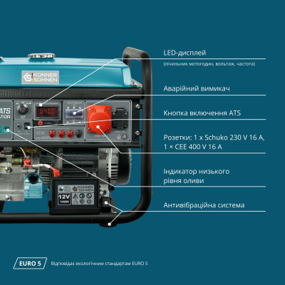 Бензиновый генератор Könner & Söhnen KS 10000E-3 ATS