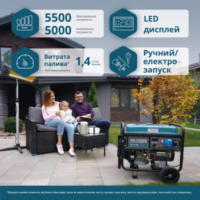 Бензиновый генератор "Könner & Söhnen" KS 7000E Бензиновый генератор "Könner & Söhnen" KS 7000E
