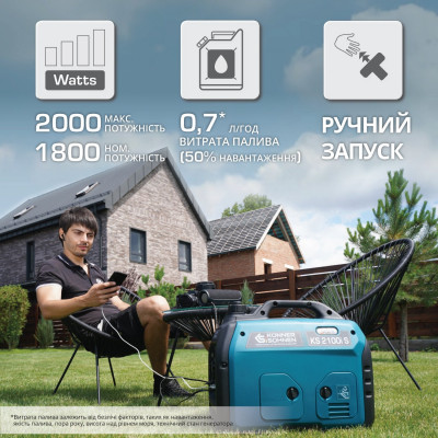 Инверторный генератор KS 2100i S Инверторный генератор KS 2100i S