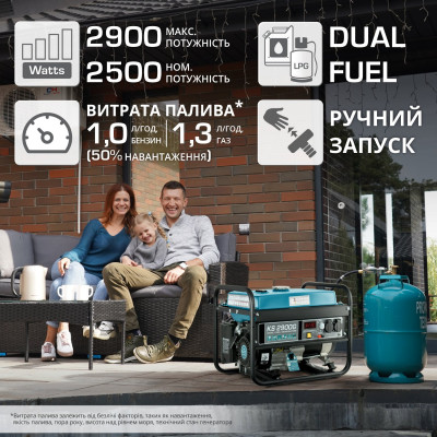 Генератор газобензиновый Könner & Söhnen KS 2900G