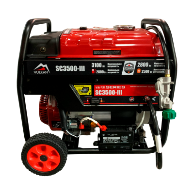Генераторная установка SC3500-III (бензин/газ) 1ф 2,8кВт/2,3кВт, ручн.старт/электростарт, бак-15л