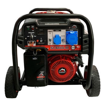 Генераторная установка SC6000-III (бензин/газ) 1ф 5,0кВт/4,2кВт, эл.старт, бак-25л, колеса Генераторная установка SC6000-III (бензин/газ) 1ф 5,0кВт/4,2кВт, эл.старт, бак-25л, колеса