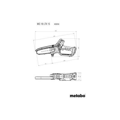 Акумуляторна ланцюгова пила Metabo MS 18 LTX 15 (600856850)