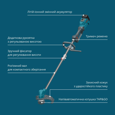 Тример садовий акумуляторний KS BCT-20V
